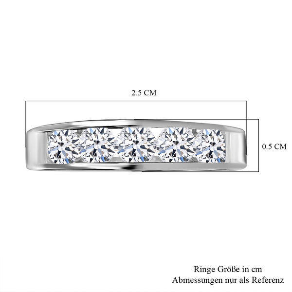 LUXURIANT IGI zertifizierter VS-EF Labor Diamant Ring in 950 Platin - 1,60 ct. image number 2