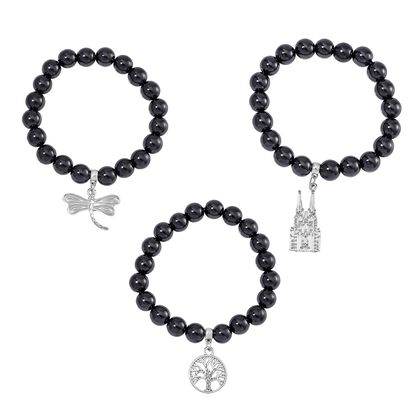 3er Set - H&auml;matit Libelle, K&ouml;lner Dom, und Lebensbaum, ca. 750.00 ct