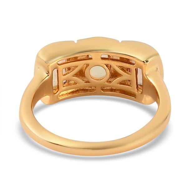 Nat&uuml;rlicher, &auml;thiopischer Opal-Ring, 925 Silber vergoldet  ca. 1,11 ct image number 6