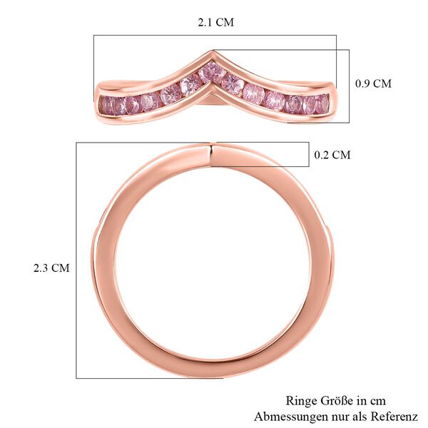 Lila Spinell Ring, 925 Silber Roségold Vermeil (Größe 20.00) ca. 0.51 ct image number 7