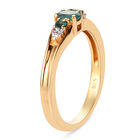 2er-Set, Grandidierit und Zirkon Ring und Anhänger mit Kette in Silber, 0,61 ct. image number 4
