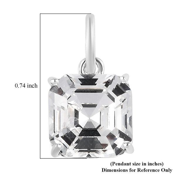 Wei&szlig;er Kristall Anh&auml;nger 925 Silber image number 5