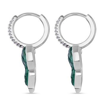 Gr&uuml;ne und wei&szlig;e Zirkonia Ohrh&auml;nger