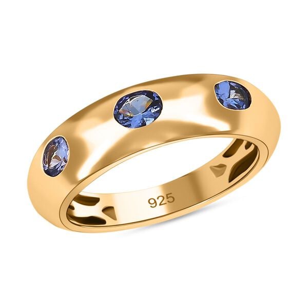 AAA Tansanit Trilogie Ring - 0,53 ct. image number 4