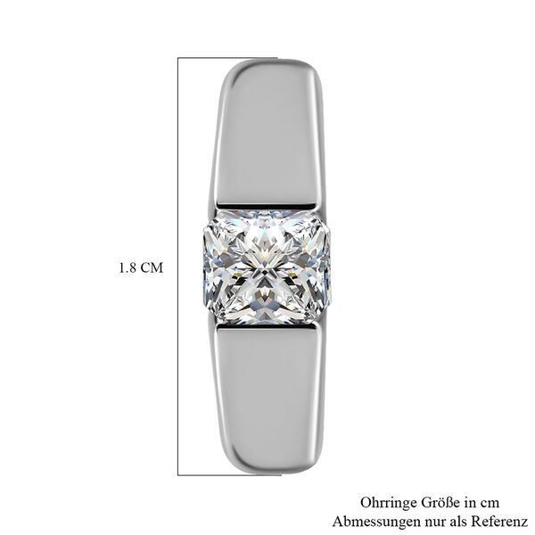 Moissanit Solit&auml;r Ohrringe - 1,32 ct. image number 4