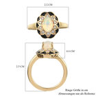 Natürlicher Äthiopischer Opal und Zirkon Ring 925 Silber vergoldet  ca. 0,67 ct image number 6