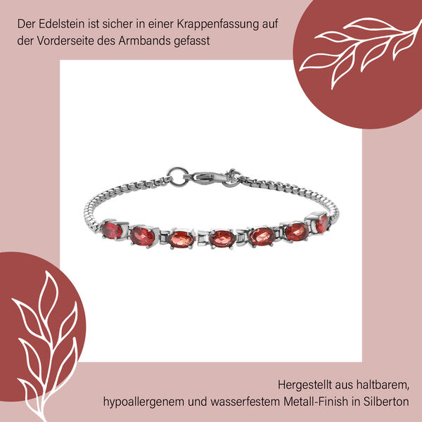 Subtiles rotes Granat-Armband image number 7