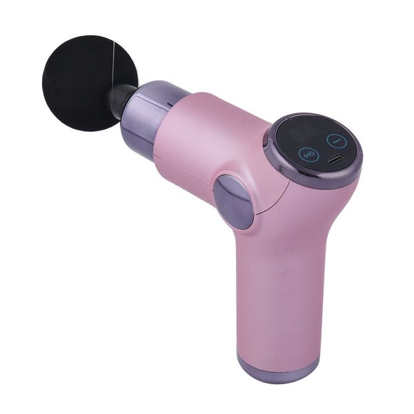 Mini-Muskel-Massage-Pistole mit 4 Massageköpfen, 32 Stärken, Rosa image number 8