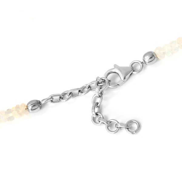 Nat&uuml;rlicher &Auml;thiopischer Opal Halskette 45 cm 925 Silber Platein-&Uuml;berzug ca. 31,00 ct image number 5