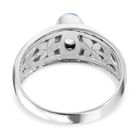 Royal Bali - Regenbogen Mondstein Ring, 925 Silber Schwarz oxidiert (Größe 20.00) ca. 1,40 ct image number 4