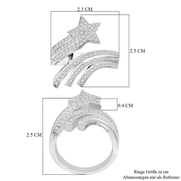 LUSTRO STELLA - Wei&szlig;er Zirkonia Ring 925 Silber rhodiniert (Gr&ouml;&szlig;e 18.00) image number 6