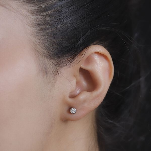 LUXURIANT SI Labor Diamant Ohrringe, 925 Silber rhodiniert - 0,25 ct. image number 3