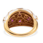 Afrikanisher Rubin(Fissure gefüllt) Ring 925 Silber vergoldet (Größe 16.00) ca. 1,69 ct image number 5