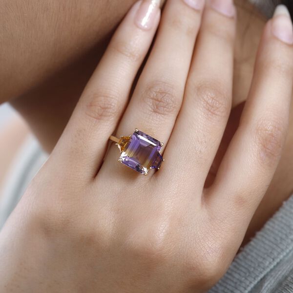 AAA Ametrin, afrikanischer Amethyst und Citrin-Ring - 6,87 ct. image number 3