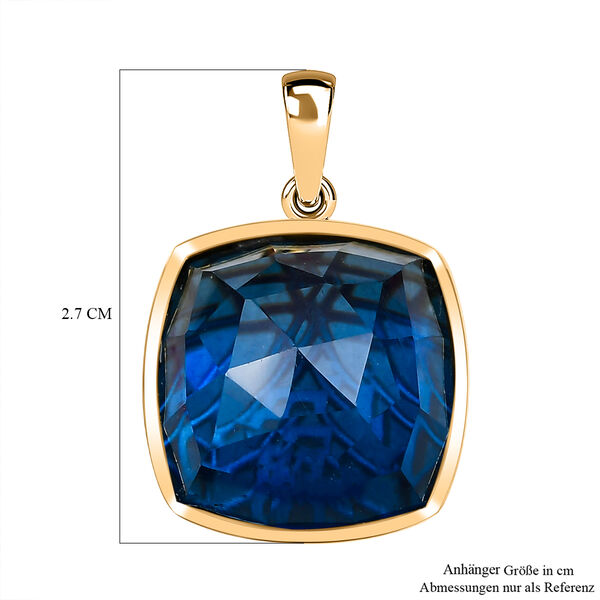 D'Joy blauer Triplett Quarz Anh&auml;nger - 18,70 ct. image number 6