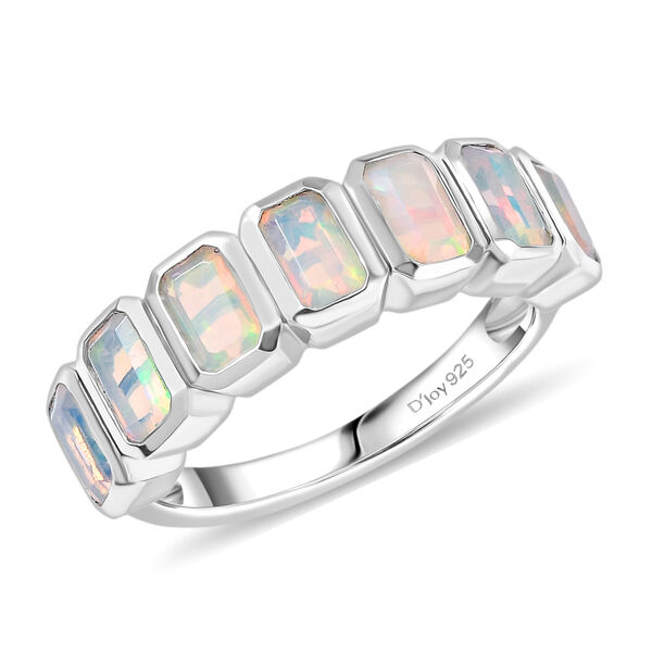 D'Joy AA nat&uuml;rlicher, &auml;thiopischer Welo Opal Ring, 925 Silber platiniert - 1,58 ct. image number 4