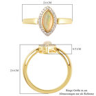 Äthiopischer Opal. Weißer Zirkon Ring 925 Silber Zweifarbige Beschichtung image number 6