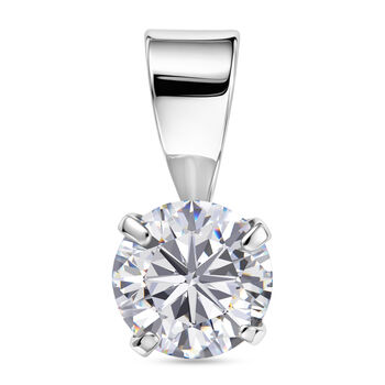 Moissanit Anh&auml;nger 925 Silber platiniert ca. 0.50 ct