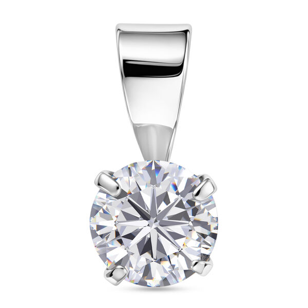 Moissanit Anh&auml;nger, 925 Silber platiniert - 0,47 ct.