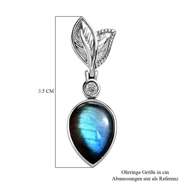 Labradorit und Topas Ohrringe - 12,36 ct. image number 7