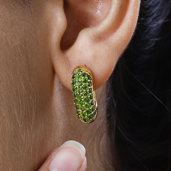 Natürliche Chromdiopsid-Ohrringe - 3,12 ct. image number 3