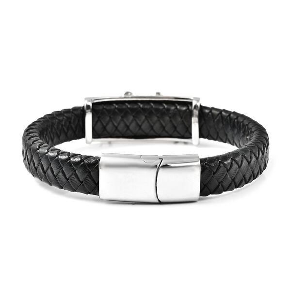 Leder Armband ca. 21.5 cm Edelstahl image number 4