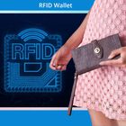 Echtleder Brieftasche mit Kroko-Prägung und RFID-Schutz, weinfarben image number 1