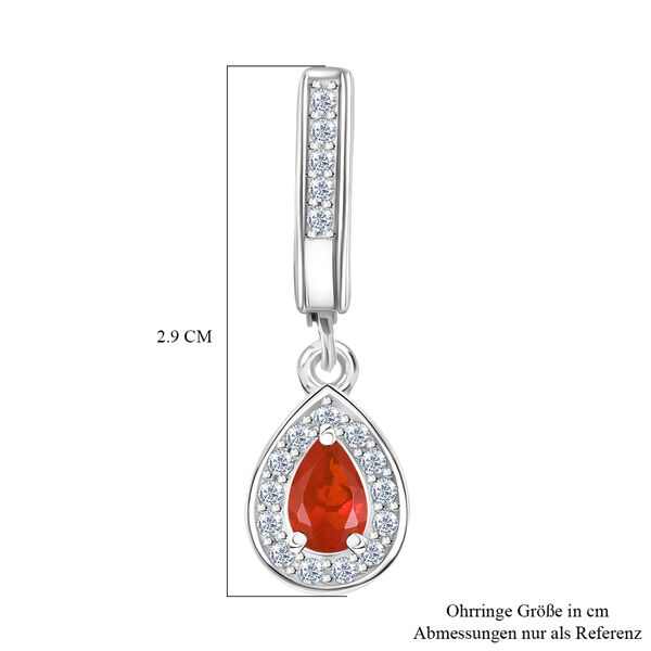 D'Joy AAAA Blaze Feueropal und Zirkon Ohrringe - 1 ct. image number 6