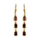 Natürlicher Mosambik Granat Ohrringe, 925 Silber vergoldet, ca. 5,02 ct