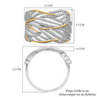 ALLORO zweifarbiger Millgriff-Ring mit Diamantakzenten image number 5