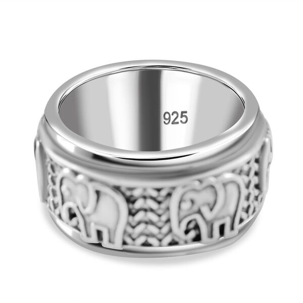 Thai Silber Kollektion- Elefant Ring, 925 Silber (Gr&ouml;&szlig;e 17.00) image number 3