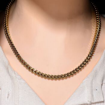 DESIGNER INSPIRIERT 3D Spiga Collier, ca. 50 cm, 316L Edelstahl -goldfarben