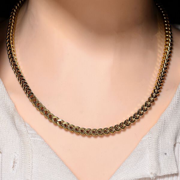 DESIGNER INSPIRIERT 3D Spiga Collier, ca. 50 cm, 316L Edelstahl -goldfarben image number 3