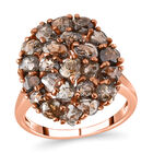Natürlicher Champagner Diamant Ring, 925 Silber Roségold Vermeil (Größe 21.00), ca. 3.50 ct image number 3
