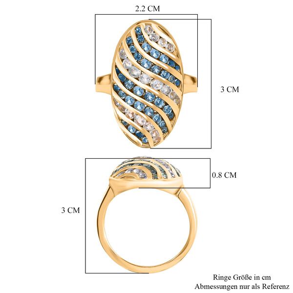 Himmelblauer Topas und London Blautopas Ring - 2,49 ct. image number 7