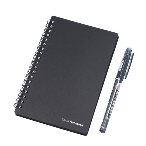 Smart - Notizbuch, Stift Radiergummi inkl., Schwarz image number 0