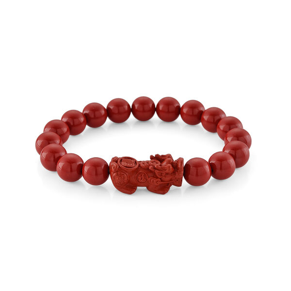 Rotes Zinnober Armband, 18 cm ca. 170.00 ct