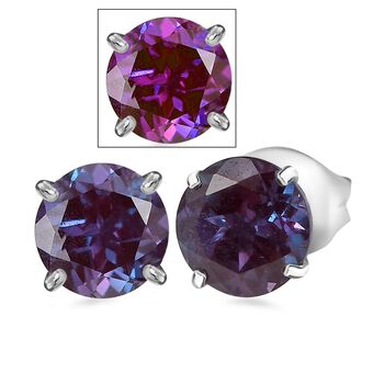 LUXURIANT - AAA Lab Grown Farbwechsel-Saphir Ohrringe 417 Gold ca. 2.70 ct