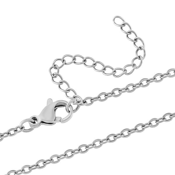 Mehrfarbige Zirkonia-Halskette in Silberton, 75+5 cm image number 6