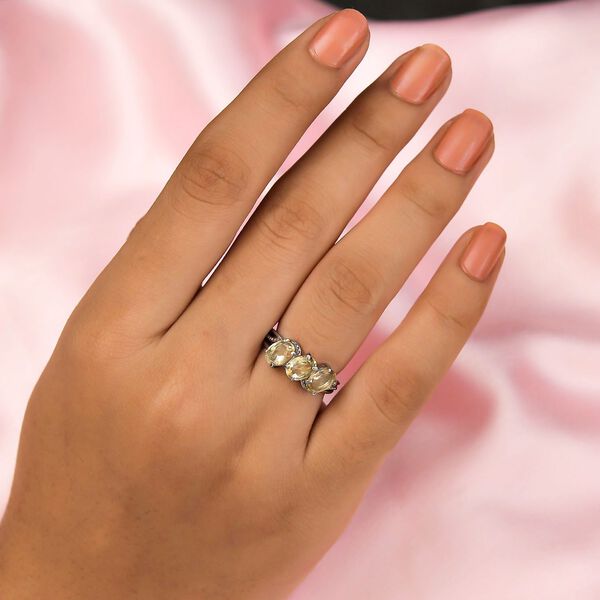 Citrin-Ring, (Gr&ouml;&szlig;e 19.00) Edelstahl, ca. 2,09 ct image number 3