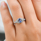 Tansanit und Zirkon Ring - 0,78 ct. image number 2