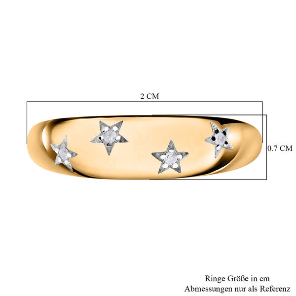 Funkelnder Diamant-Ring in platiniertem Silber image number 5