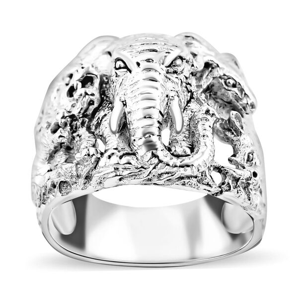 Royal Bali Kollektion- Elefant Silber Ring image number 0