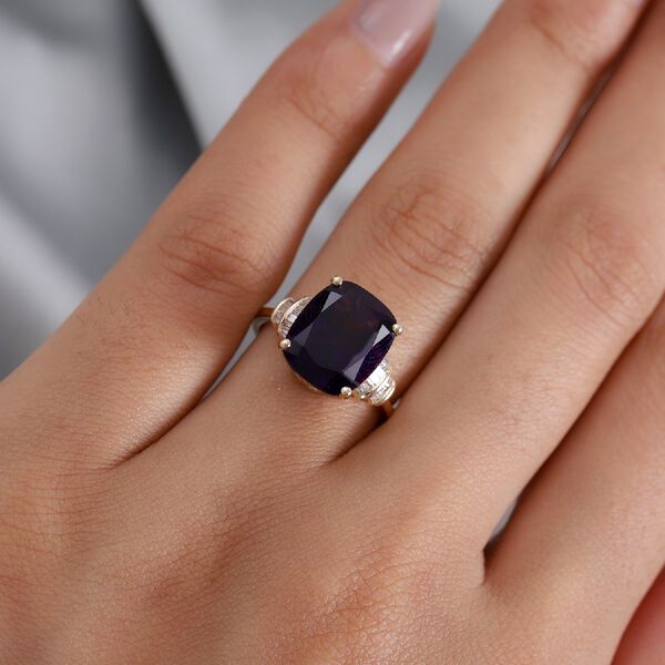 Lusaka Amethyst und Diamant Ring 375 Gelbgold image number 3