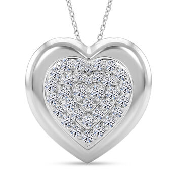 LUXURIANT DIAMOND - Lab Grown Diamant SI-GH SGL zertifiziert Schmuckset ca. 50 cm 925 Silber Rhodiniert ca. 1,00 ct.