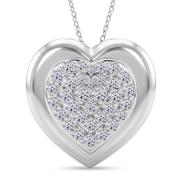 LUXURIANT DIAMOND - Lab Grown Diamant SI-GH SGL zertifiziert Schmuckset ca. 50 cm 925 Silber Rhodiniert ca. 1,00 ct.