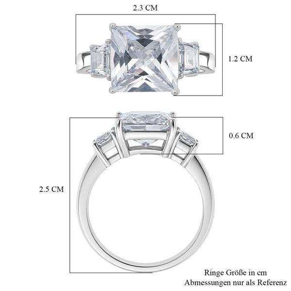 Lustro Stella Weißer Zirkonia Trilogie Ring image number 6