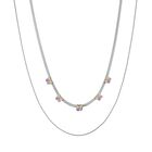 Kristall Halskette ca. 50 cm Reiner Edelstahl