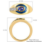 Tansanit und Zirkon emaillierter Ring in Silber image number 6