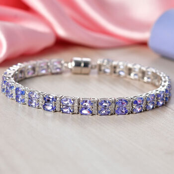 D'Joy Tansanit und Moissanit 20cm Armband - 13,63 ct.